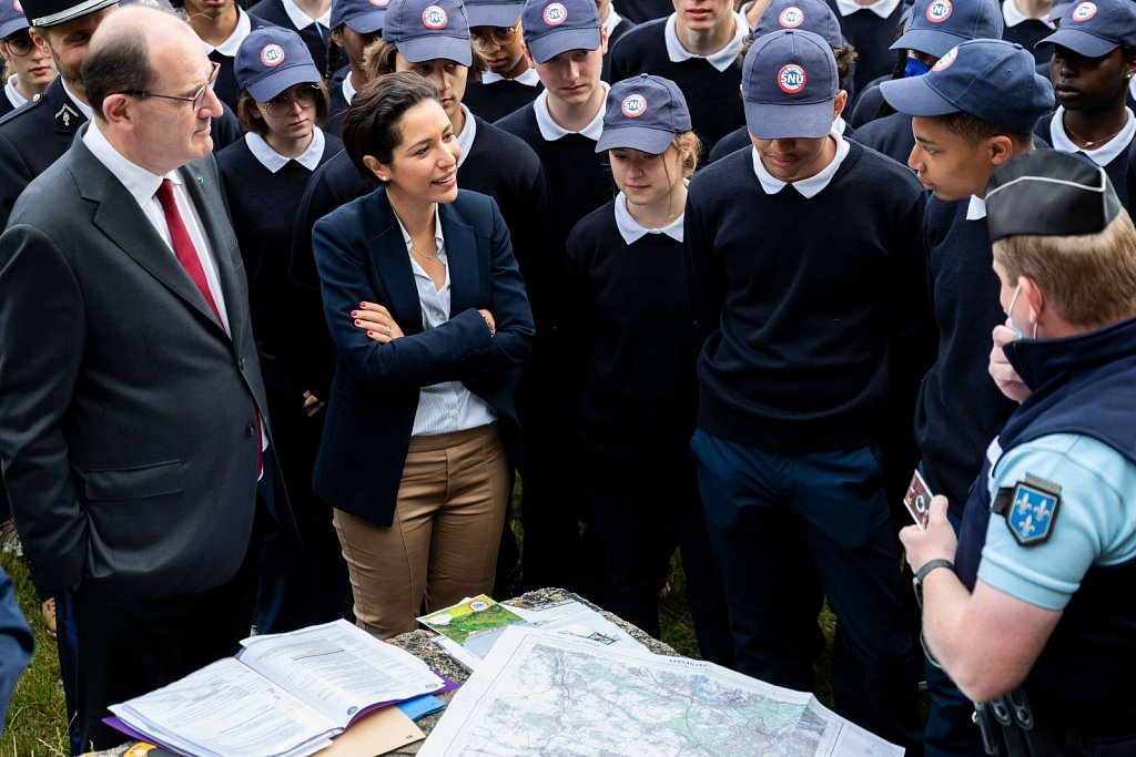 Déplacement SNU Service national universel de Monsieur Le Premier ministre, Jean Castex avec Madame Sarah EL HAIRY
Secrétaire d’Etat chargée de la Jeunesse et de l’Engagement auprès du ministre de l’Education nationale, de la Jeunesse et des Spo