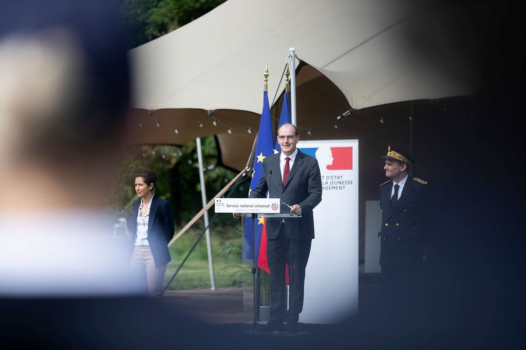 Déplacement SNU Service national universel de Monsieur Le Premier ministre, Jean Castex avec Madame Sarah EL HAIRY
Secrétaire d’Etat chargée de la Jeunesse et de l’Engagement auprès du ministre de l’Education nationale, de la Jeunesse et des Spo